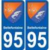95 Bellefontaine stemma adesivo piastra adesivi città
