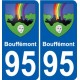 95 Bouffémont stemma adesivo piastra adesivi città