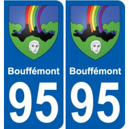 95 Bouffémont coat of arms sticker plate stickers city
