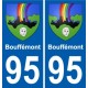 95 Bouffémont coat of arms sticker plate stickers city