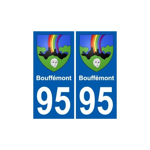 95 Bouffémont blason autocollant plaque stickers ville
