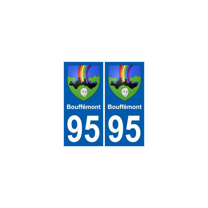 95 Bouffémont coat of arms sticker plate stickers city