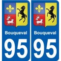 95 Bouqueval blason autocollant plaque stickers ville