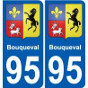 95 Bouqueval wappen aufkleber typenschild aufkleber stadt