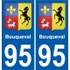 95 Bouqueval coat of arms sticker plate stickers city