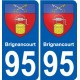 95 Brignancourt blason autocollant plaque stickers ville