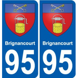 95 Brignancourt blason autocollant plaque stickers ville