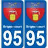 95 Brignancourt blason autocollant plaque stickers ville