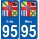 95 Buhy blason autocollant plaque stickers ville