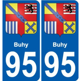 95 Buhy escudo de armas de la etiqueta engomada de la placa de pegatinas de la ciudad