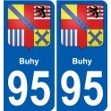 95 Buhy coat of arms sticker plate stickers city