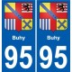 95 Buhy blason autocollant plaque stickers ville