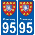 95 Commeny blason autocollant plaque stickers ville