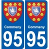 95 Commeny blason autocollant plaque stickers ville