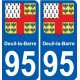 95 Deuil-la-Barre stemma adesivo piastra adesivi città