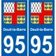 95 Deuil-la-Barre blason autocollant plaque stickers ville
