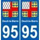 95 Deuil-la-Barre coat of arms sticker plate stickers city