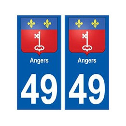 49 Angers blason autocollant plaque stickers ville