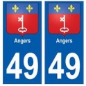 49 Angers stemma adesivo piastra adesivi città