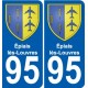 95 Épiais-lès-Louvres wappen aufkleber typenschild aufkleber stadt