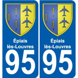 95 Épiais-lès-Louvres blason autocollant plaque stickers ville