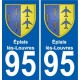 95 Épiais-lès-Louvres coat of arms sticker plate stickers city