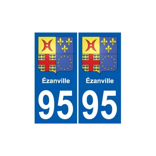 95 Ézanville wappen aufkleber typenschild aufkleber stadt