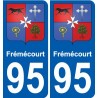 95 Frémécourt blason autocollant plaque stickers ville