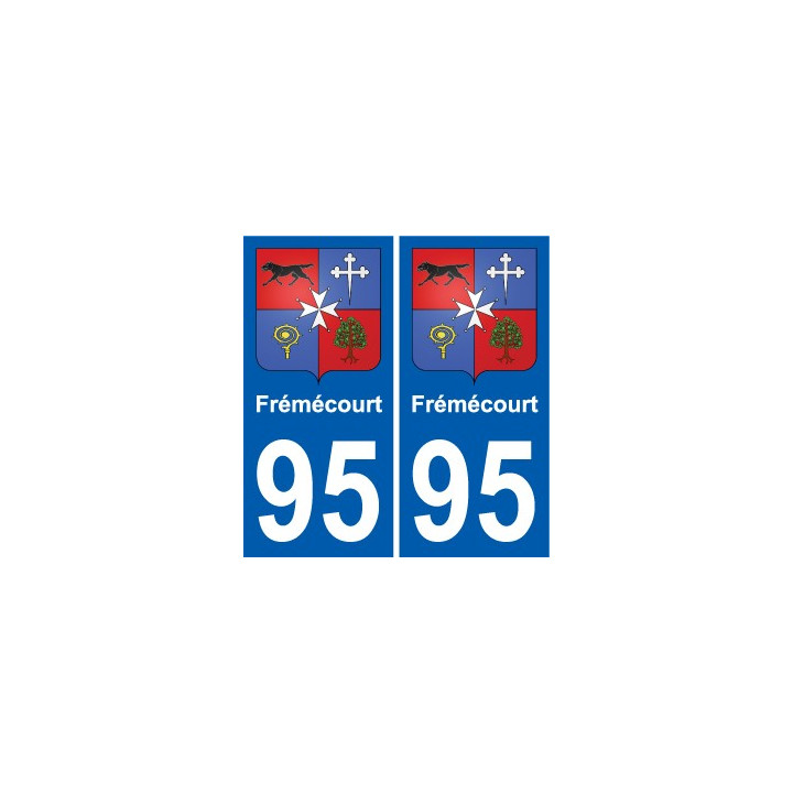 95 Frémécourt coat of arms sticker plate stickers city