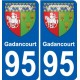 95 Gadancourt stemma adesivo piastra adesivi città