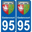 95 Gadancourt stemma adesivo piastra adesivi città