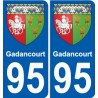 95 Gadancourt blason autocollant plaque stickers ville