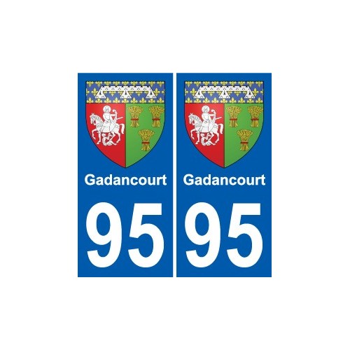 95 Gadancourt blason autocollant plaque stickers ville