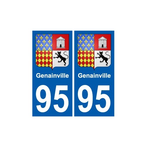 95 Genainville stemma adesivo piastra adesivi città