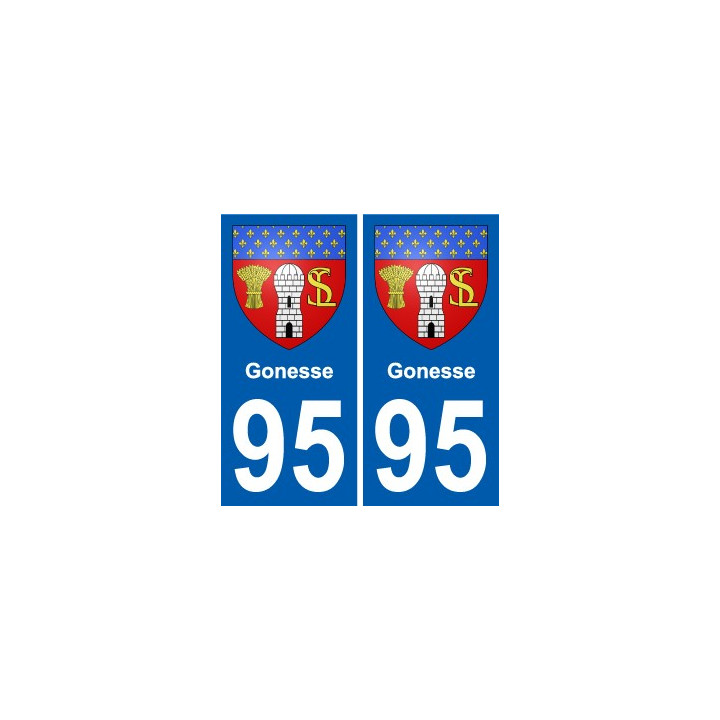 95 Gonesse blason autocollant plaque stickers ville