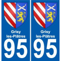 95 Grisy-les-Plâtres wappen aufkleber typenschild aufkleber stadt