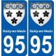 95 Guiry-en-Vexin coat of arms sticker plate stickers city