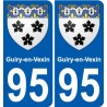 95 Guiry-en-Vexin coat of arms sticker plate stickers city