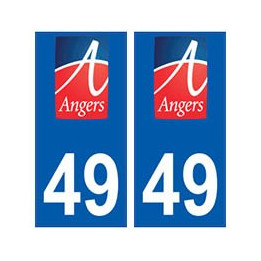 49 Angers logo autocollant plaque stickers ville