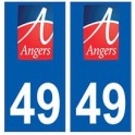 49 Angers logo adesivo piastra adesivi città