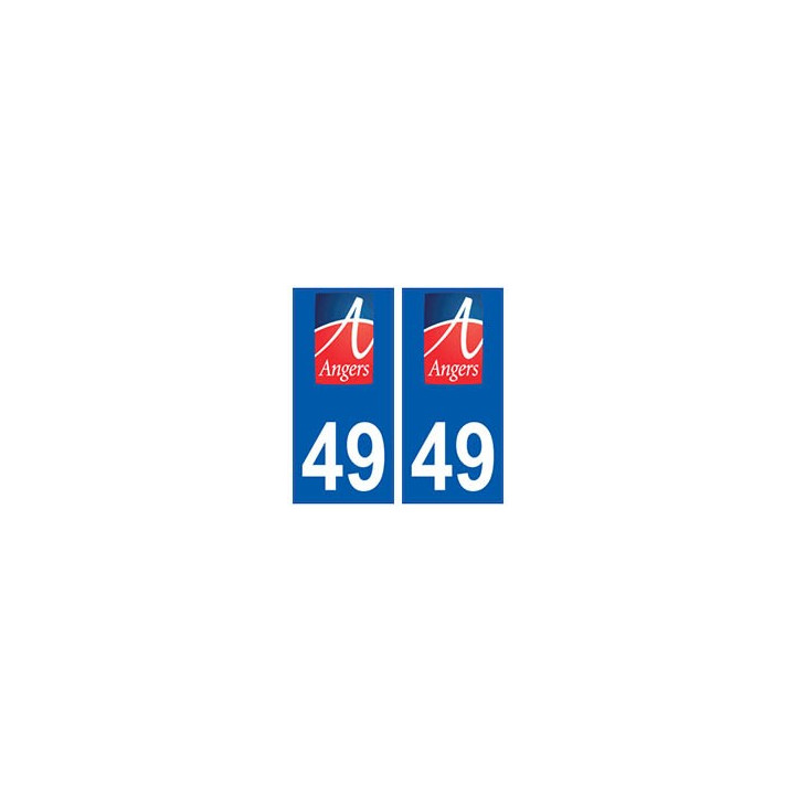 49 Angers logo autocollant plaque stickers ville