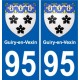 95 Guiry-en-Vexin blason autocollant plaque stickers ville