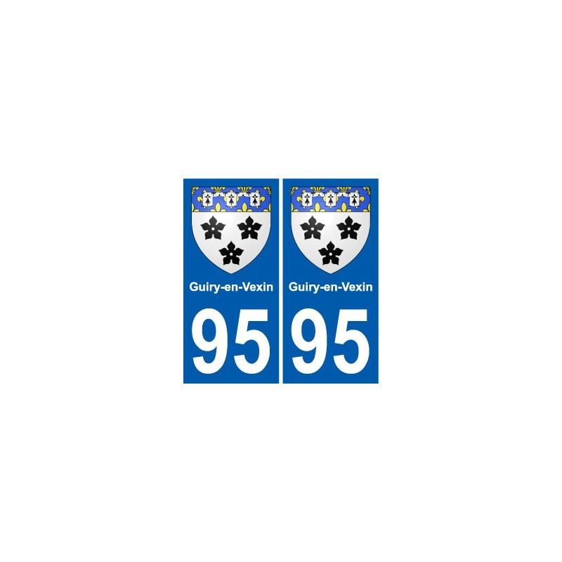 95 Guiry-en-Vexin stemma adesivo piastra adesivi città