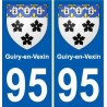 95 Guiry-en-Vexin stemma adesivo piastra adesivi città