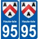 95 Haute-Isle coat of arms sticker plate stickers city