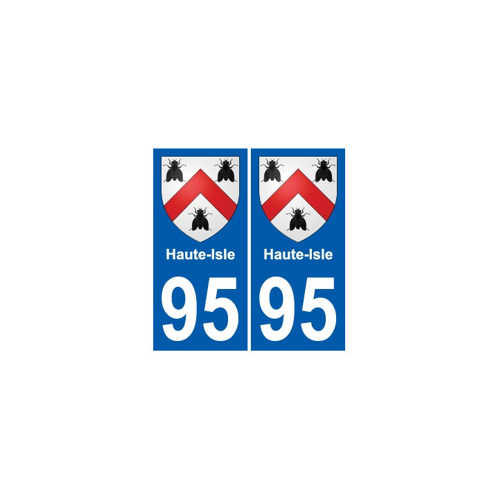 95 Haute-Isle blason autocollant plaque stickers ville