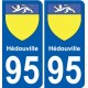 95 Hédouville stemma adesivo piastra adesivi città