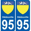 95 Hédouville blason autocollant plaque stickers ville