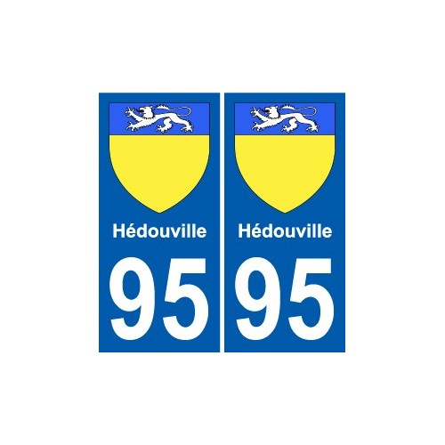 95 Hédouville blason autocollant plaque stickers ville