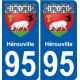 95 Hérouville blason autocollant plaque stickers ville